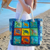 Handmade Beach Bag | Tranquil Turtle