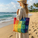 Handmade Beach Bag | Paw Print Patch