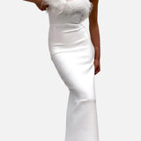 Vestit maxi de convidada de boda de nit Blanc