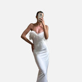 Vestit maxi de convidada de boda de nit Blanc