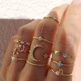 Pack of 10 Rings | Silver and Gold Bohemian Rings