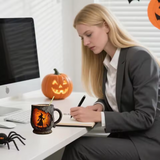Handmade 3D Mug – Witch and Cat Design