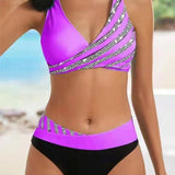 Mona - Bikini estampado en tonos cálidos