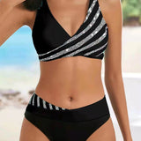 Mona - Bikini estampado en tonos cálidos
