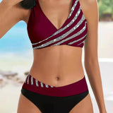Mona - Bikini estampado en tonos cálidos