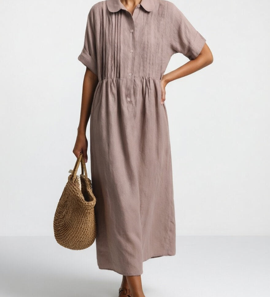 Lysandra — Vestit camisero fluid d'estiu