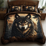 3-Piece Quilted Bed Set - Forest Animals