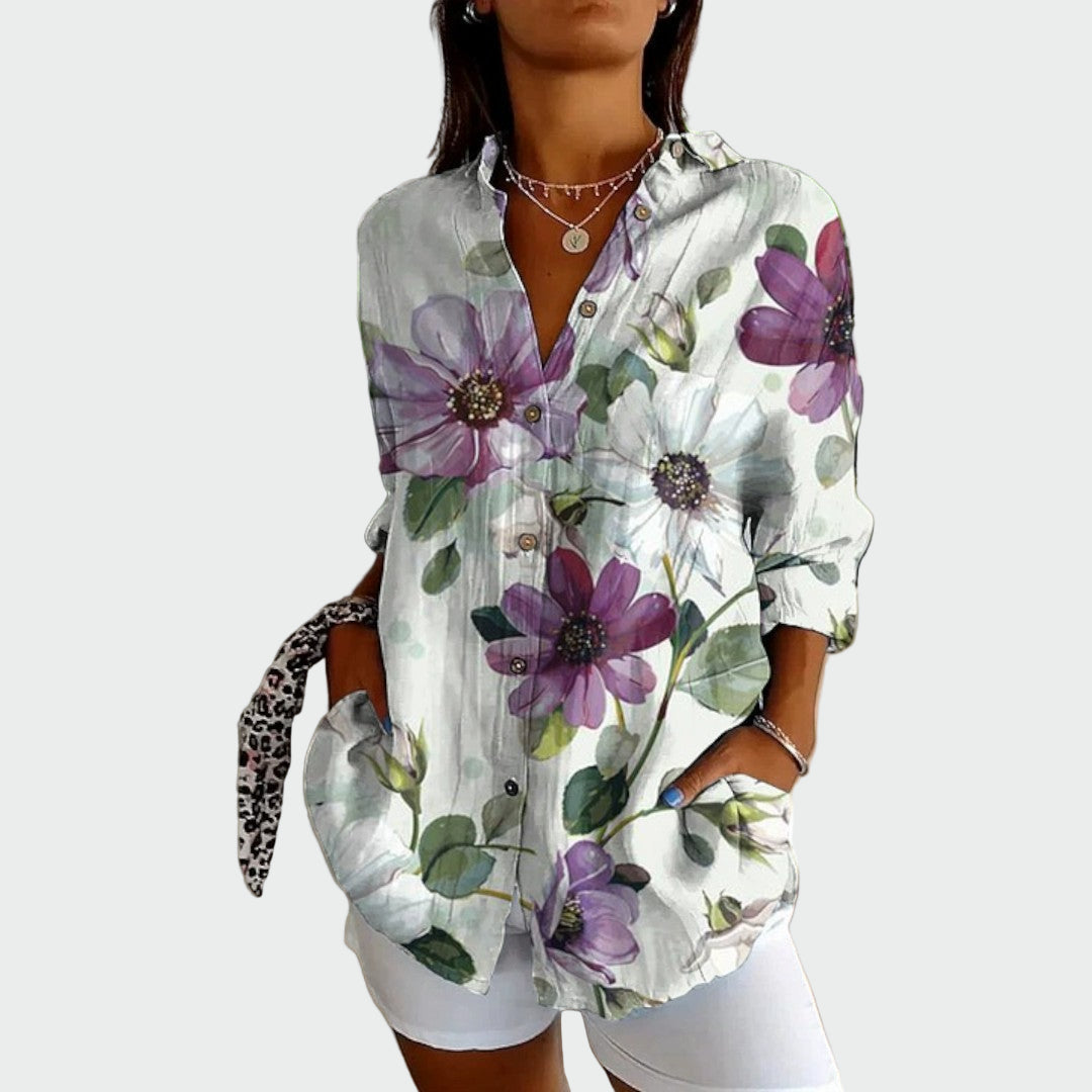 Camisa d'estil amb estampat floral