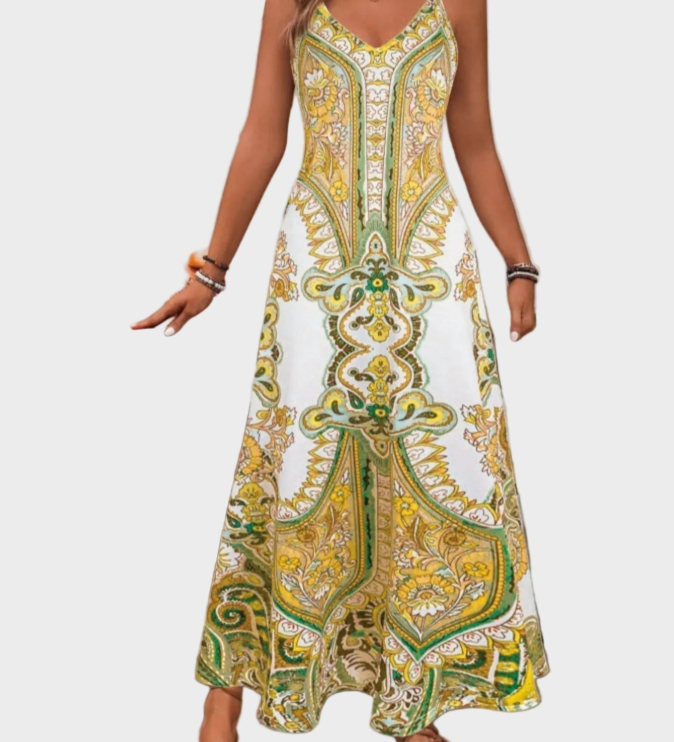 Klára - Vestits maxi d'estiu elegants sense mànigues