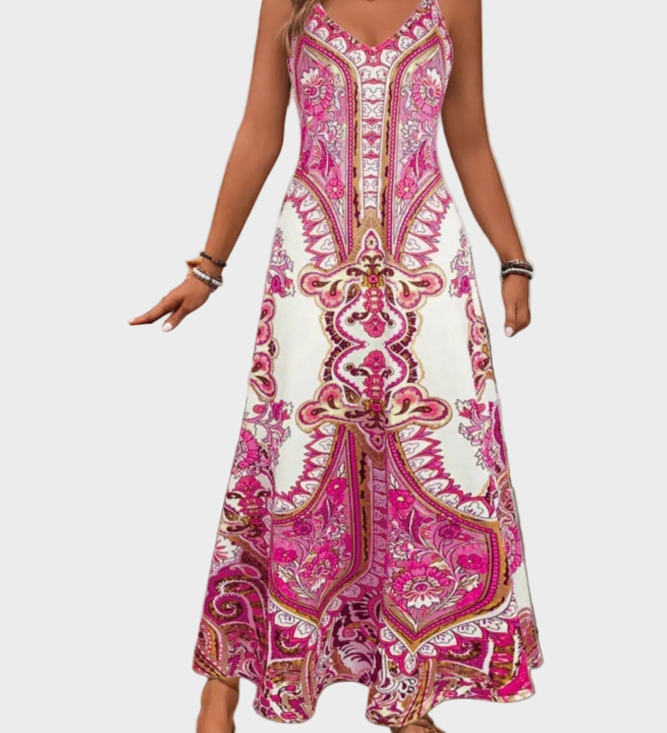 Klára - Vestits maxi d'estiu elegants sense mànigues
