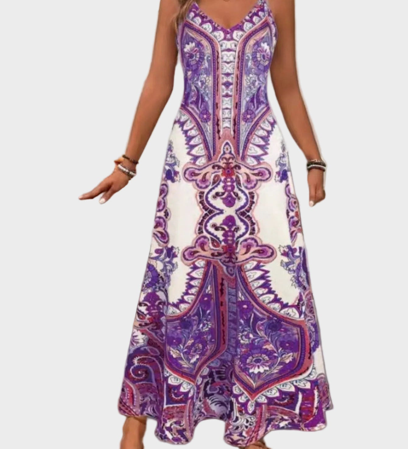 Klára - Vestits maxi d'estiu elegants sense mànigues