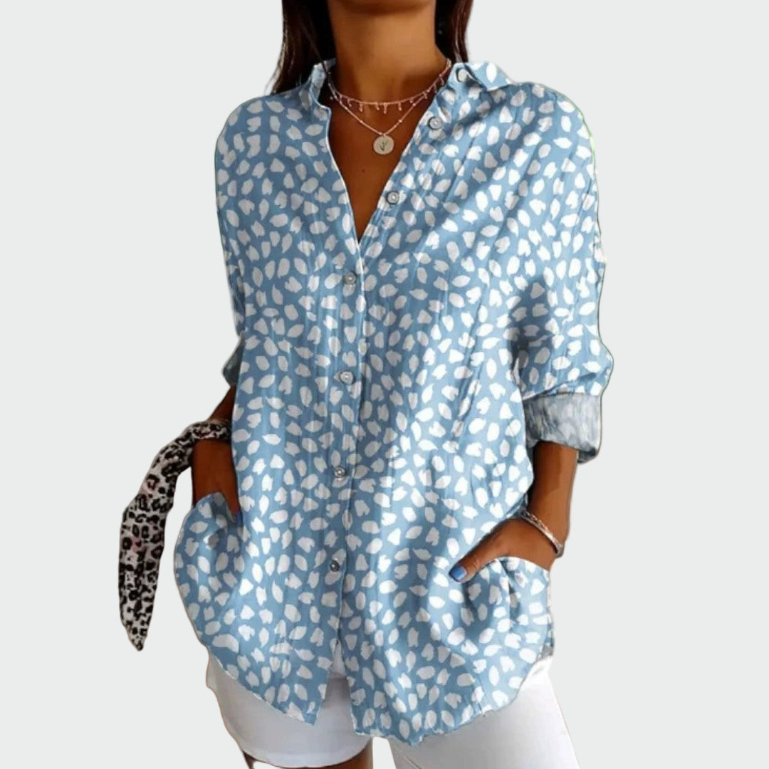 Camisa d'estil amb estampat floral