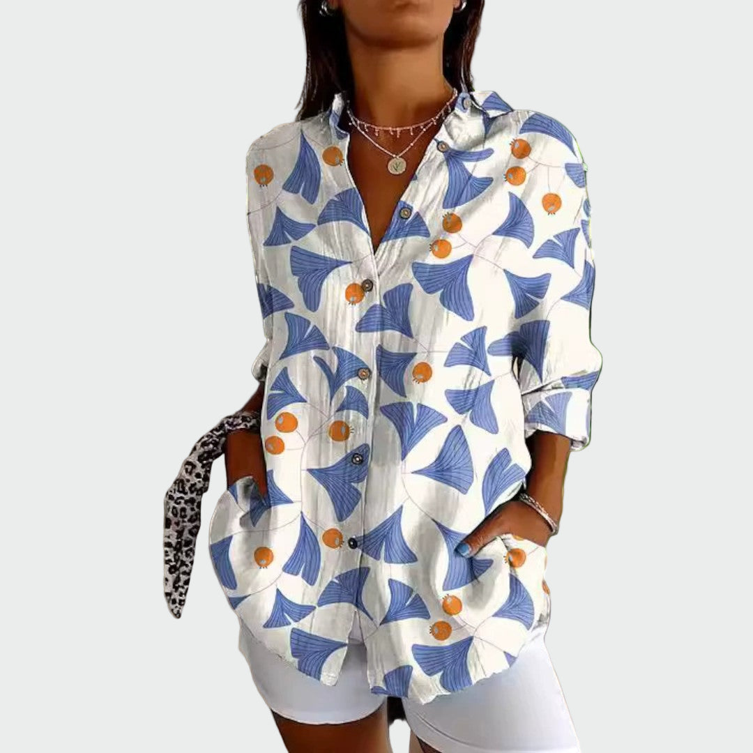 Camisa d'estil amb estampat floral