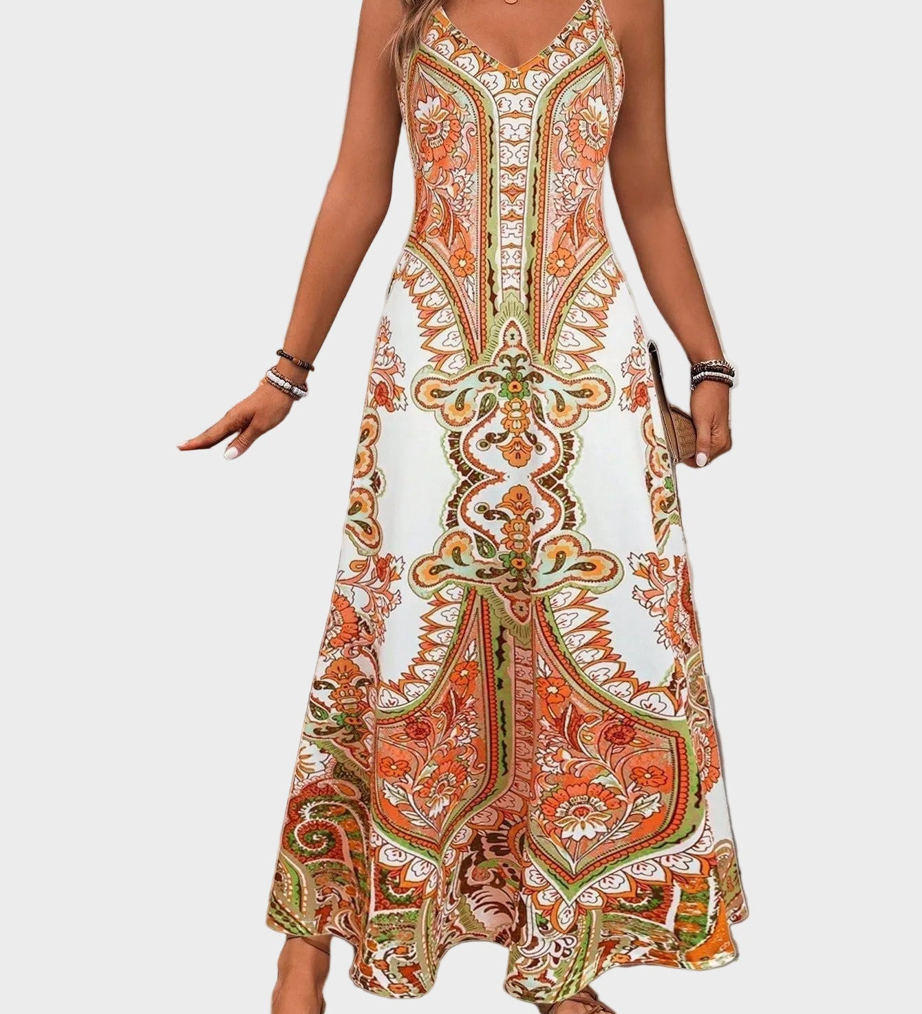Klára - Vestits maxi d'estiu elegants sense mànigues