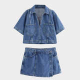 Conjunt de jeans amb escot en V