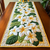 Quilted Table Runner - Frangipani Flowers