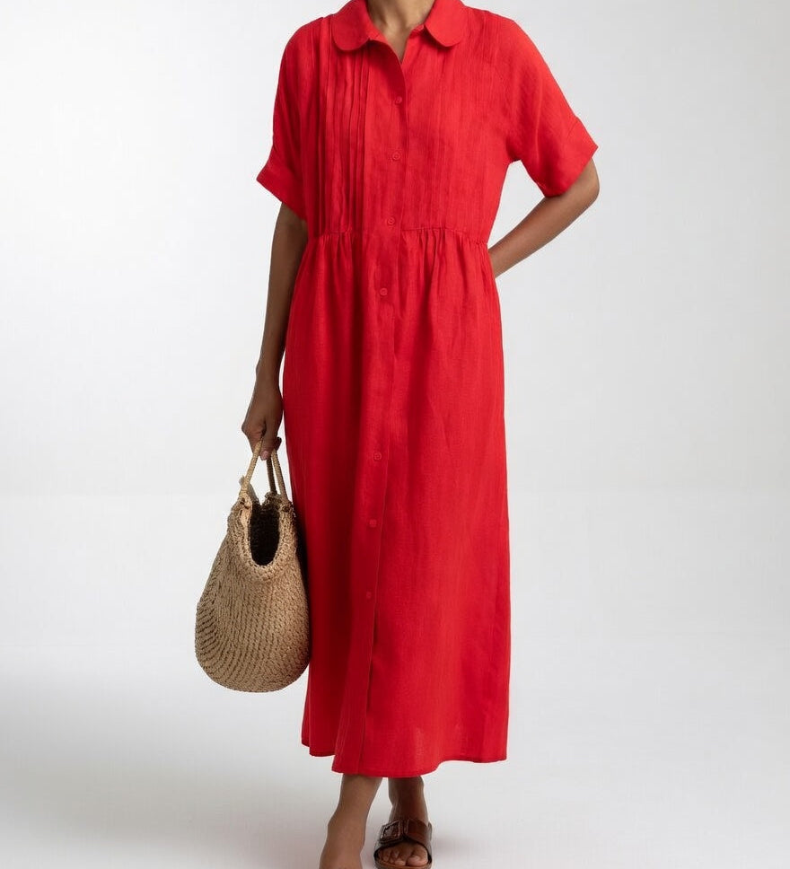 Lysandra — Vestit camisero fluid d'estiu