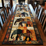 Quilted Table Runner - March of the Elephants