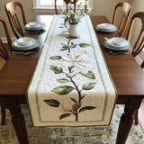 Quilted Table Runner - Rustic Magnolia Flower