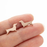 Dachshund Dog Earrings – Minimalist Metal Earrings