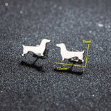 Dachshund Dog Earrings – Minimalist Metal Earrings