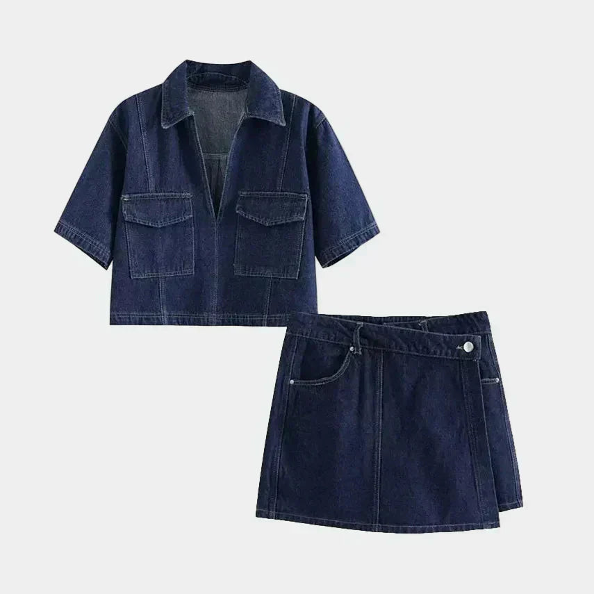Conjunt de jeans amb escot en V