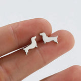 Dachshund Dog Earrings – Minimalist Metal Earrings