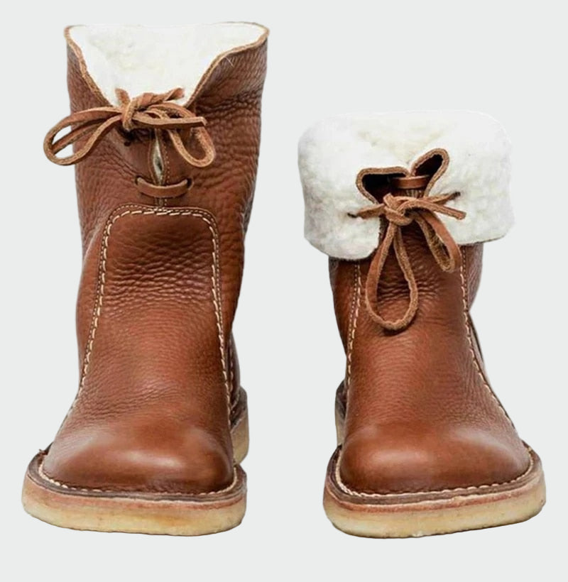 Botigues de cuir impermeables amb forro de llana