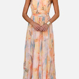 Vestit Maxi Aquarel·la Elegant per a Festa d'Estiu
