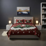 3-Piece Quilted Bed Set - Santa's Workshop