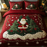 3-Piece Quilted Bed Set - Santa's Workshop