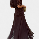 Teresa - Vestit llarg floral amb escot en V