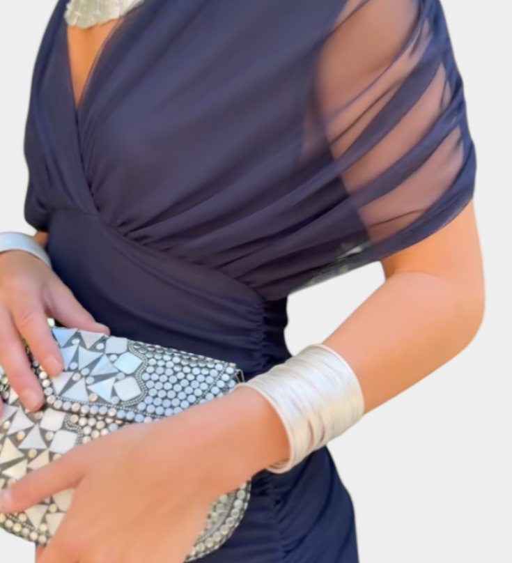 Teresa - Vestit llarg floral amb escot en V