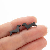 Dachshund Dog Earrings – Minimalist Metal Earrings