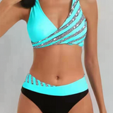 Mona - Bikini estampado en tonos cálidos