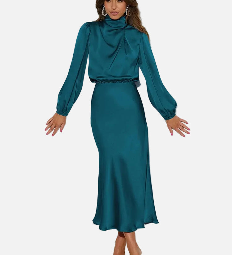 Vestit de Nit de Setí – Elegant Roba Formal de Màniga Llarga