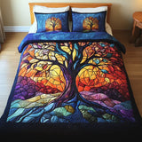3-Piece Quilted Bed Set - Tree of Life