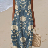 Paula - Vestido Midi Clásico con Patrón Floral