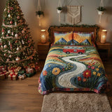 3-Piece Quilted Bed Set - Vintage Travel