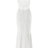 Vestit Maxi d'Convidada de Casament Blanc amb Tirants Finets