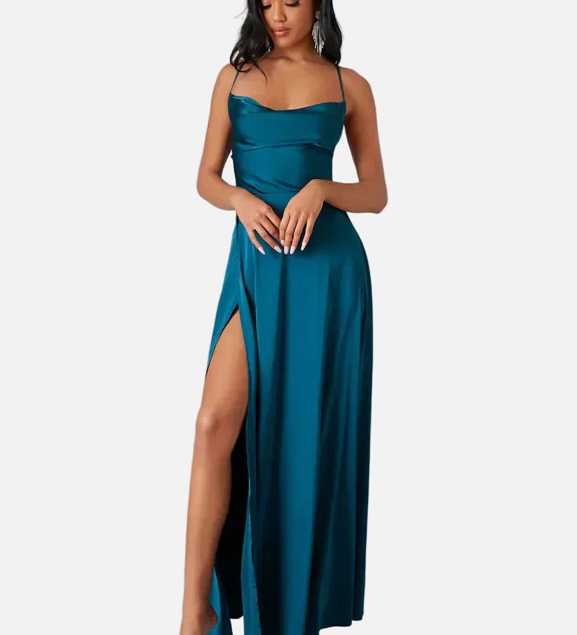 Vestit Maxi de Tirants d'Espagueti amb Gran Abertura