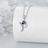 Dog Paw Print Pendant Necklace 'Loyal Friend'