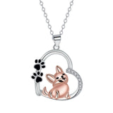 Friendly Heart Dog Collar in Rose Gold