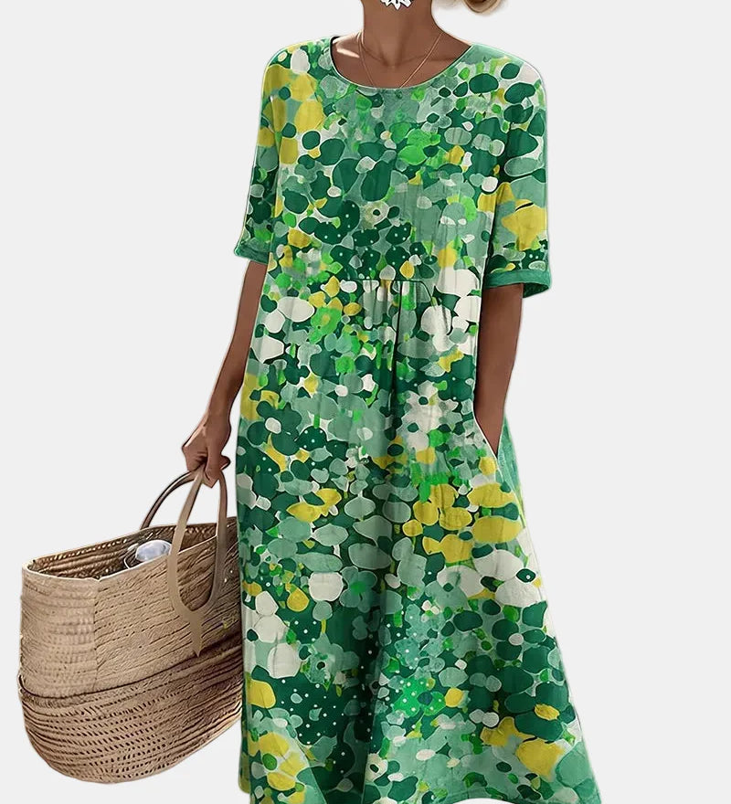 Elena | Vestit midi floral solt i lleuger