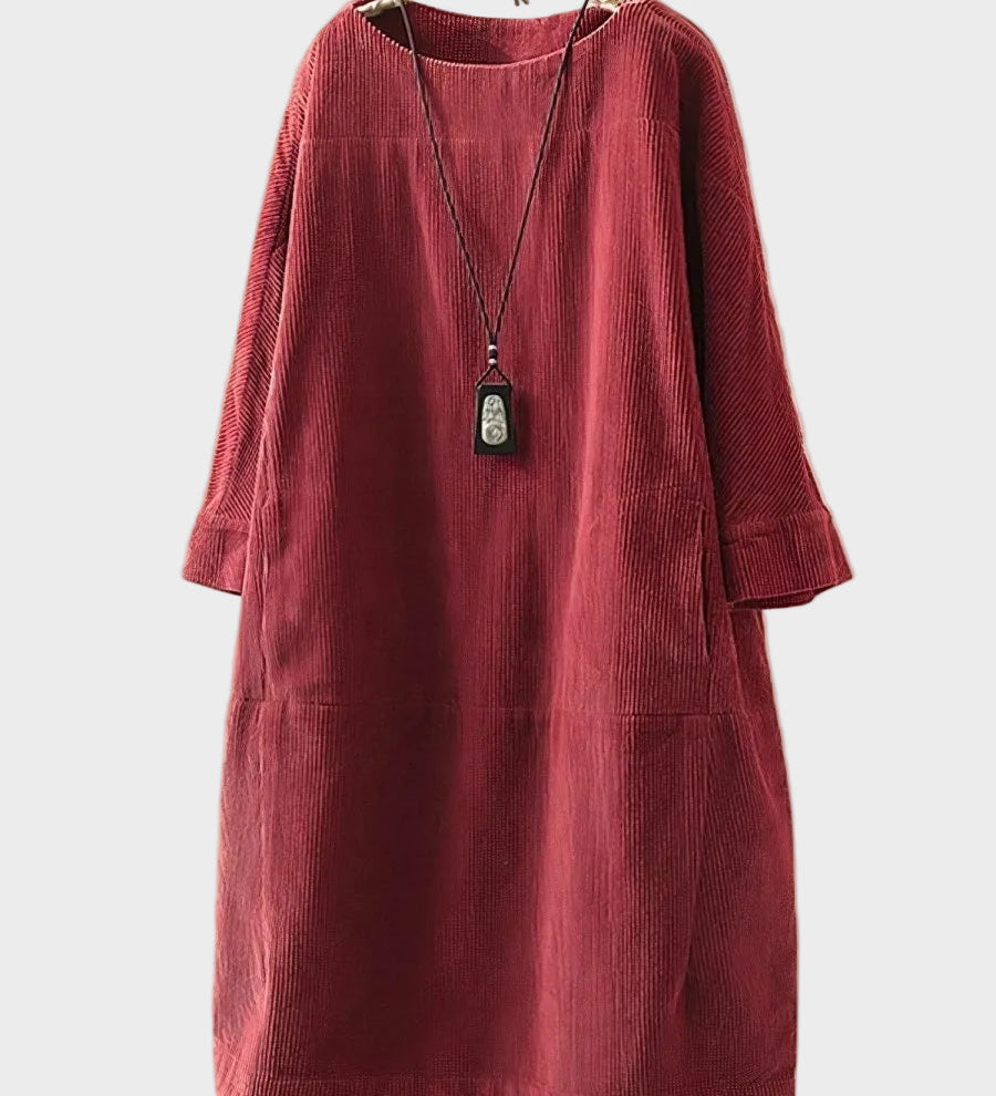 Ella - Midi de delicat terciopelo amb tall ample