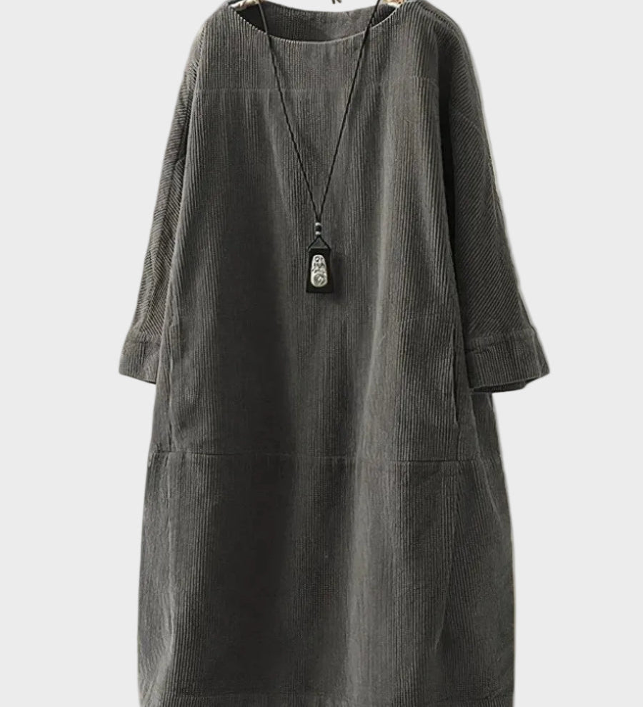 Ella - Midi de delicat terciopelo amb tall ample