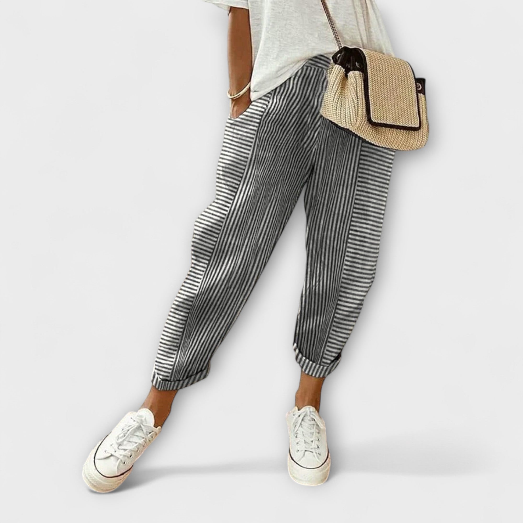 Sanne - Pantalons ratllats còmodes