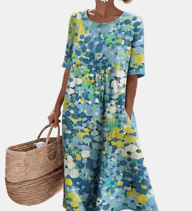 Elena | Vestit midi floral solt i lleuger