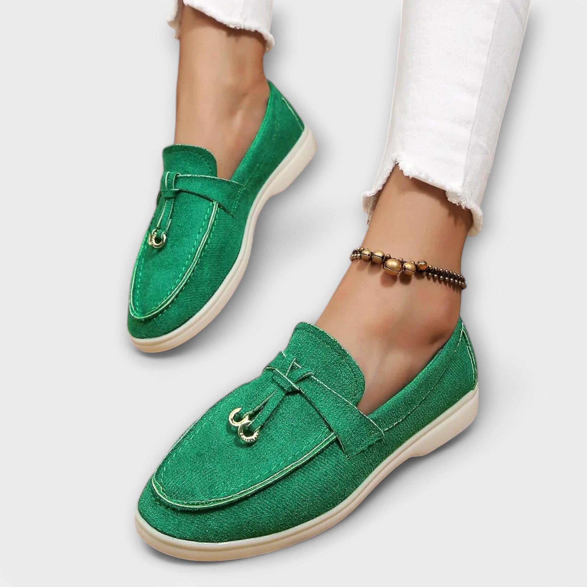 Mocassins sense fil per a dona amb cinta decorativa