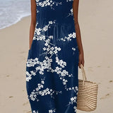 Celia – Vestido Midi Elegante con Patrón Floral
